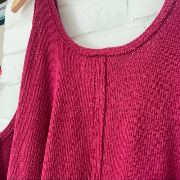 Free People We The Free Maroon Oversized Tank Top Women’s Size Medium - Picture 11 of 11